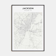 Jackson, Mississippi Map Portrait Poster