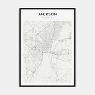 Jackson, Mississippi Map Portrait Poster