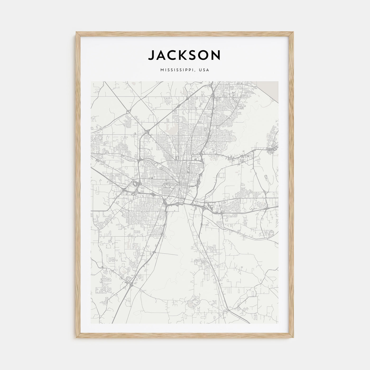 Jackson, Mississippi Map Portrait Poster