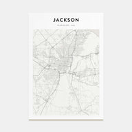 Jackson, Mississippi Map Portrait Poster