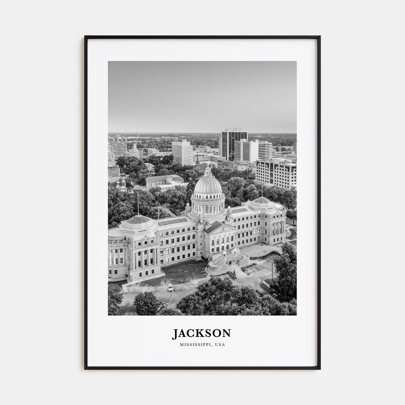 Jackson, Mississippi Portrait B&W No 1 Poster