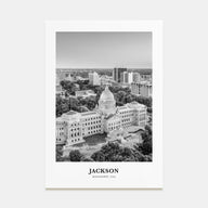 Jackson, Mississippi Portrait B&W No 1 Poster