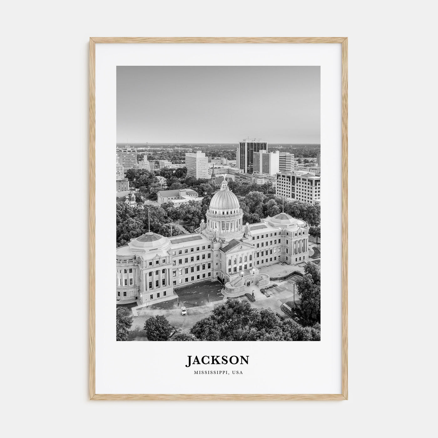 Jackson, Mississippi Portrait B&W No 1 Poster