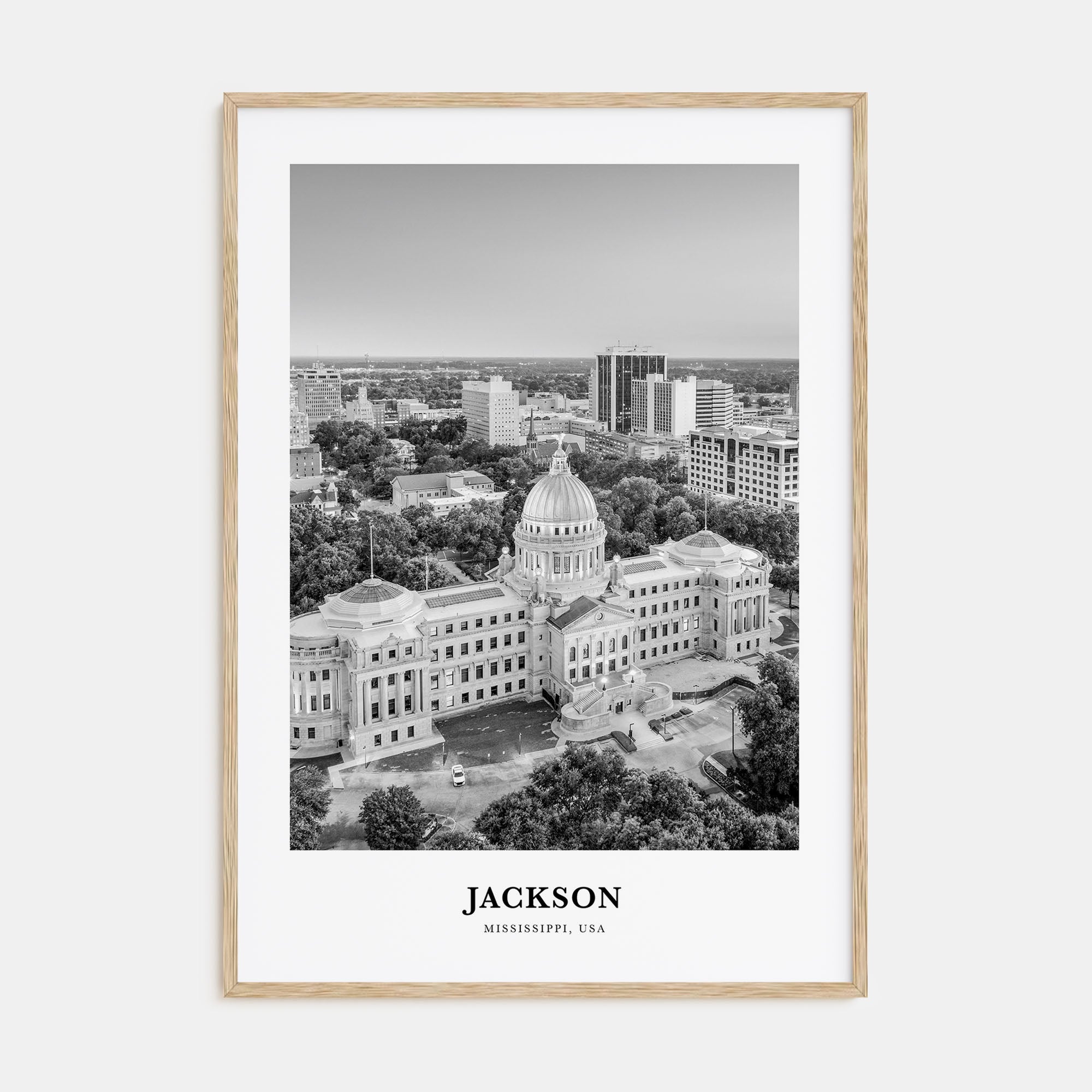 Jackson, Mississippi Portrait B&W No 1 Poster