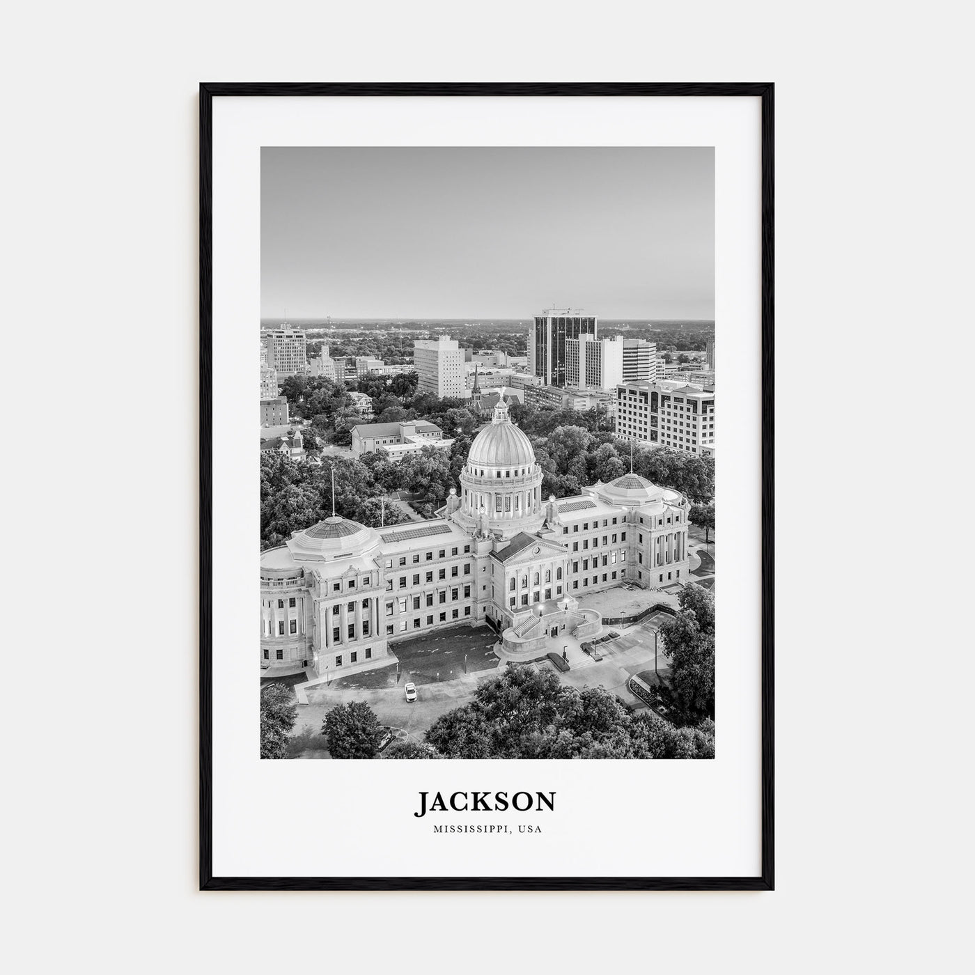 Jackson, Mississippi Portrait B&W No 1 Poster