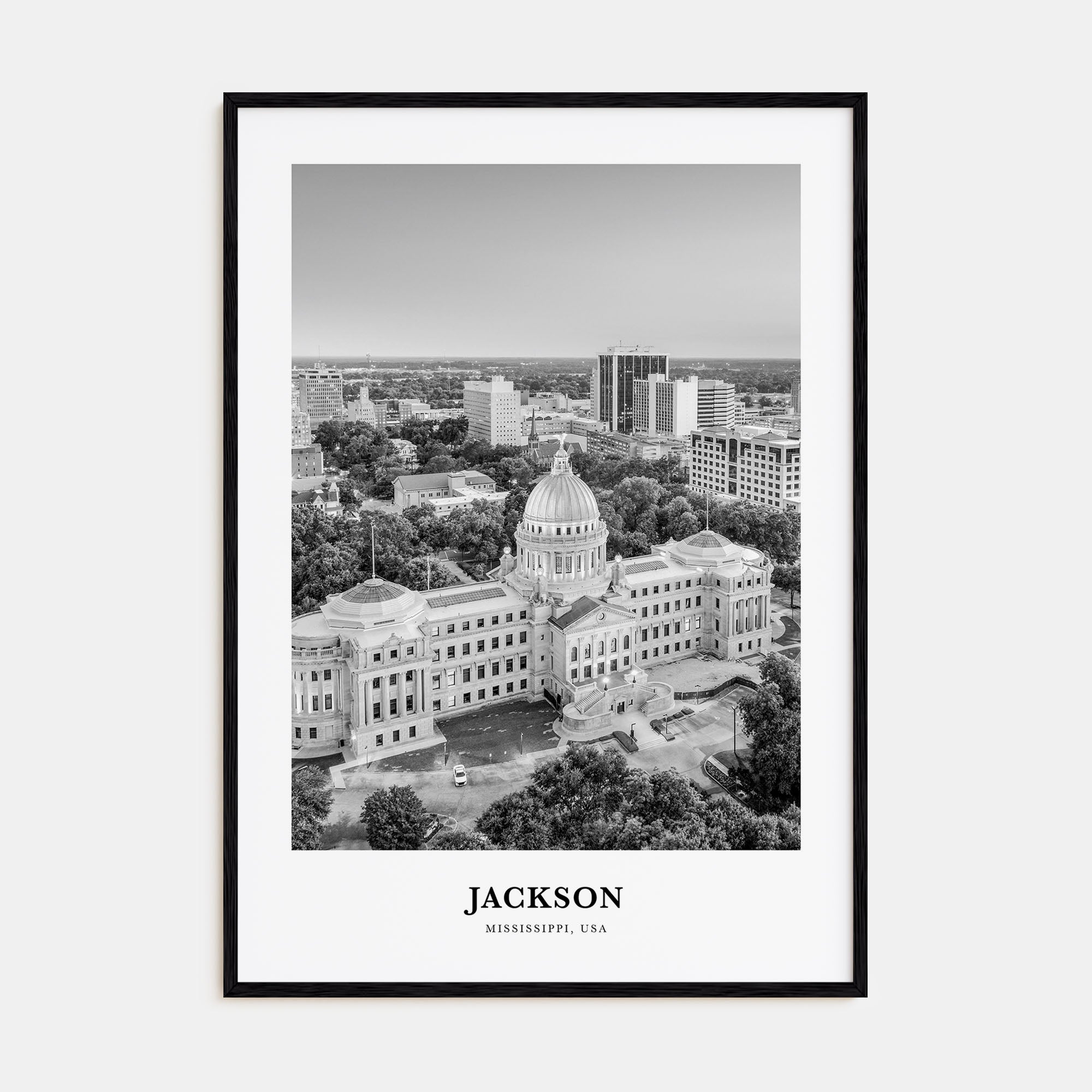 Jackson, Mississippi Portrait B&W No 1 Poster
