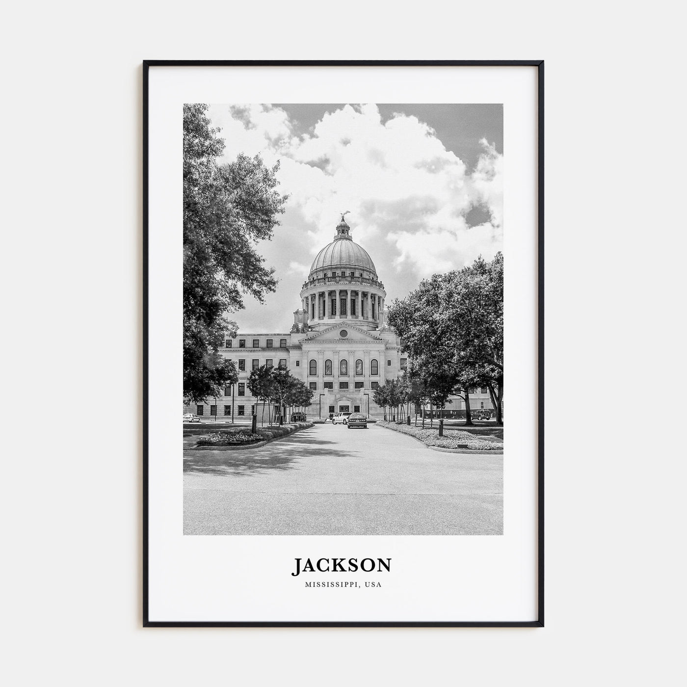 Jackson, Mississippi Portrait B&W No 2 Poster