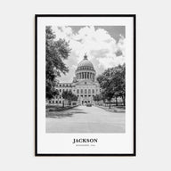 Jackson, Mississippi Portrait B&W No 2 Poster