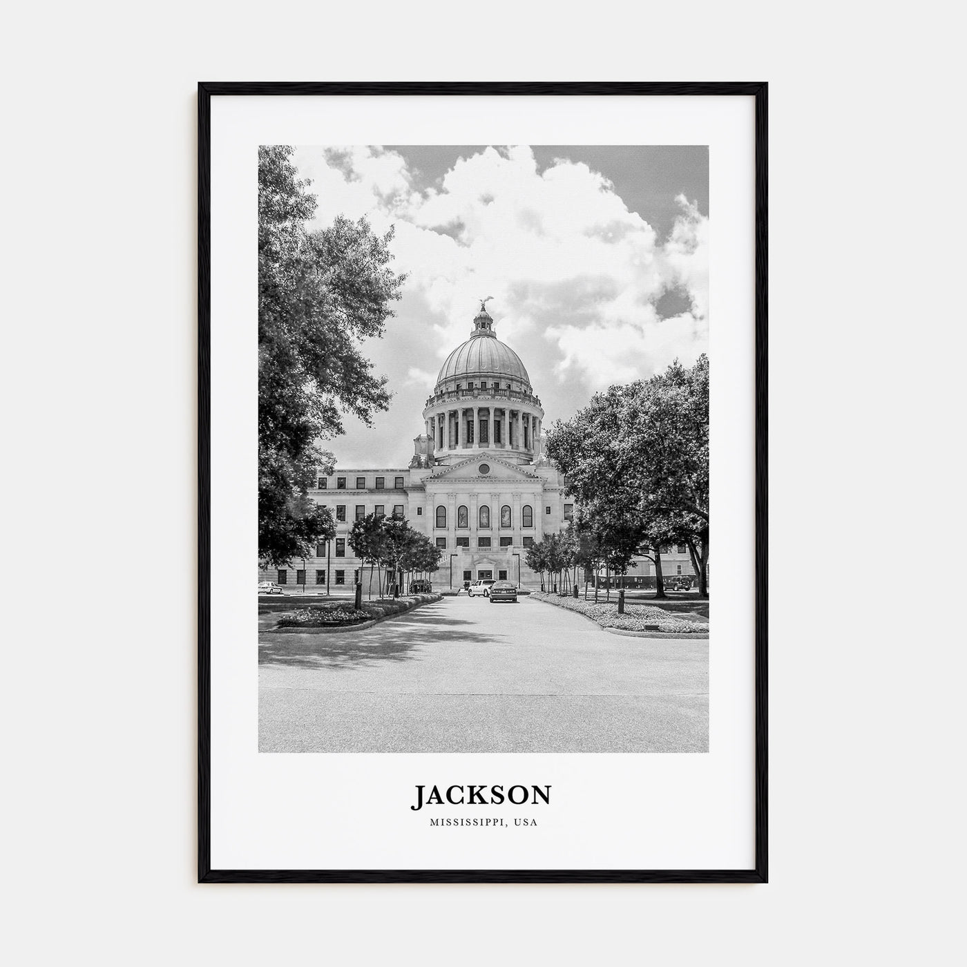 Jackson, Mississippi Portrait B&W No 2 Poster