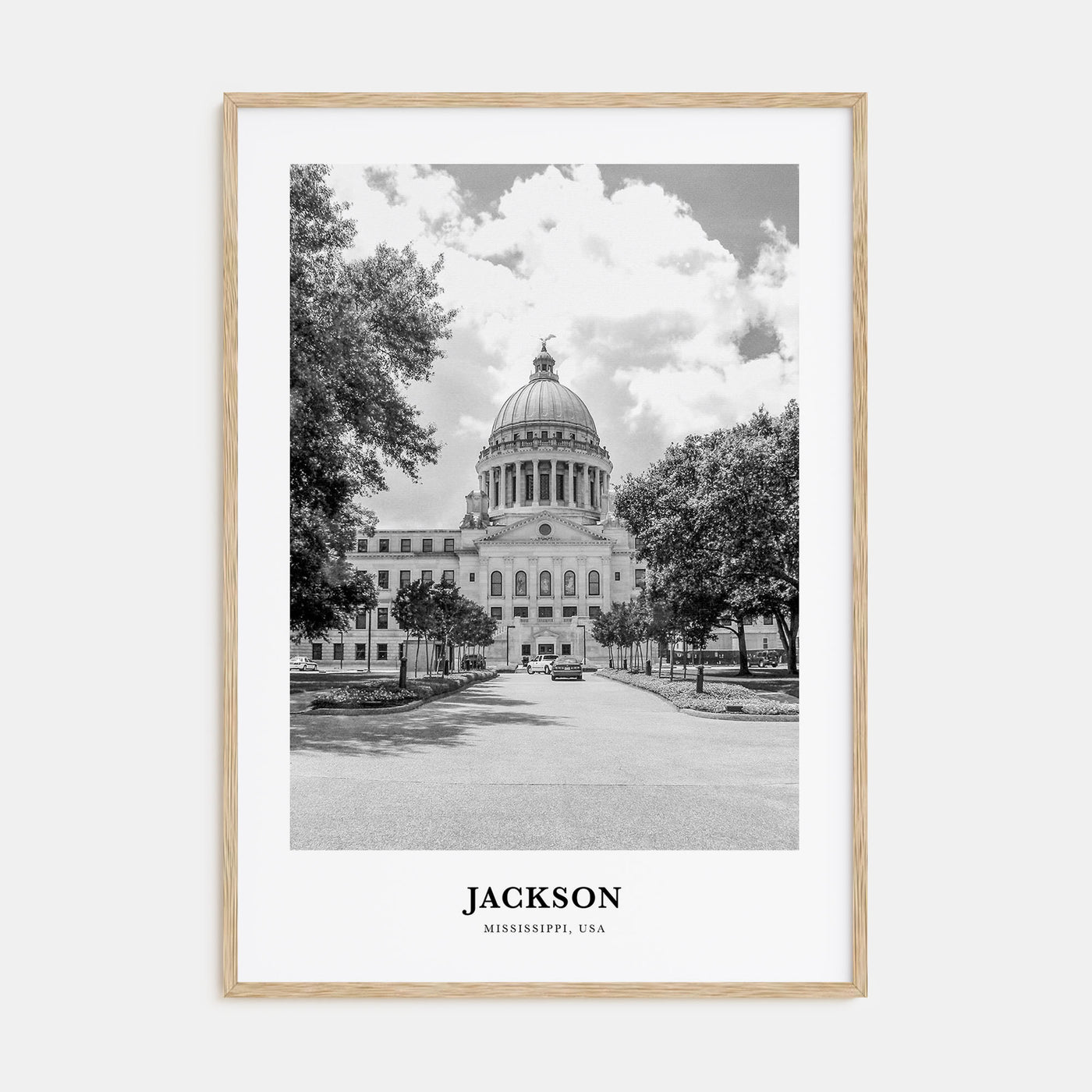 Jackson, Mississippi Portrait B&W No 2 Poster