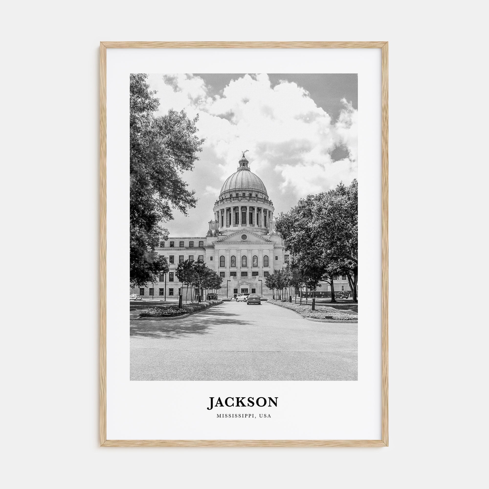 Jackson, Mississippi Portrait B&W No 2 Poster