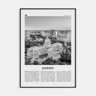 Jackson, Mississippi Travel B&W No 1 Poster