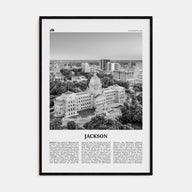 Jackson, Mississippi Travel B&W No 1 Poster
