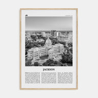 Jackson, Mississippi Travel B&W No 1 Poster