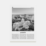 Jackson, Mississippi Travel B&W No 1 Poster