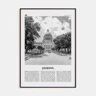 Jackson, Mississippi Travel B&W No 2 Poster
