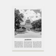 Jackson, Mississippi Travel B&W No 2 Poster