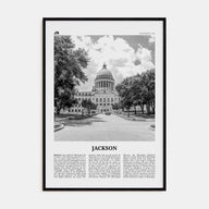 Jackson, Mississippi Travel B&W No 2 Poster