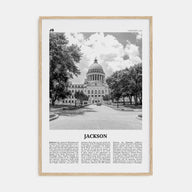 Jackson, Mississippi Travel B&W No 2 Poster