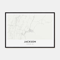 Jackson, Wyoming Map Landscape Poster