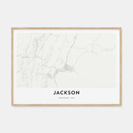 Jackson, Wyoming Map Landscape Poster