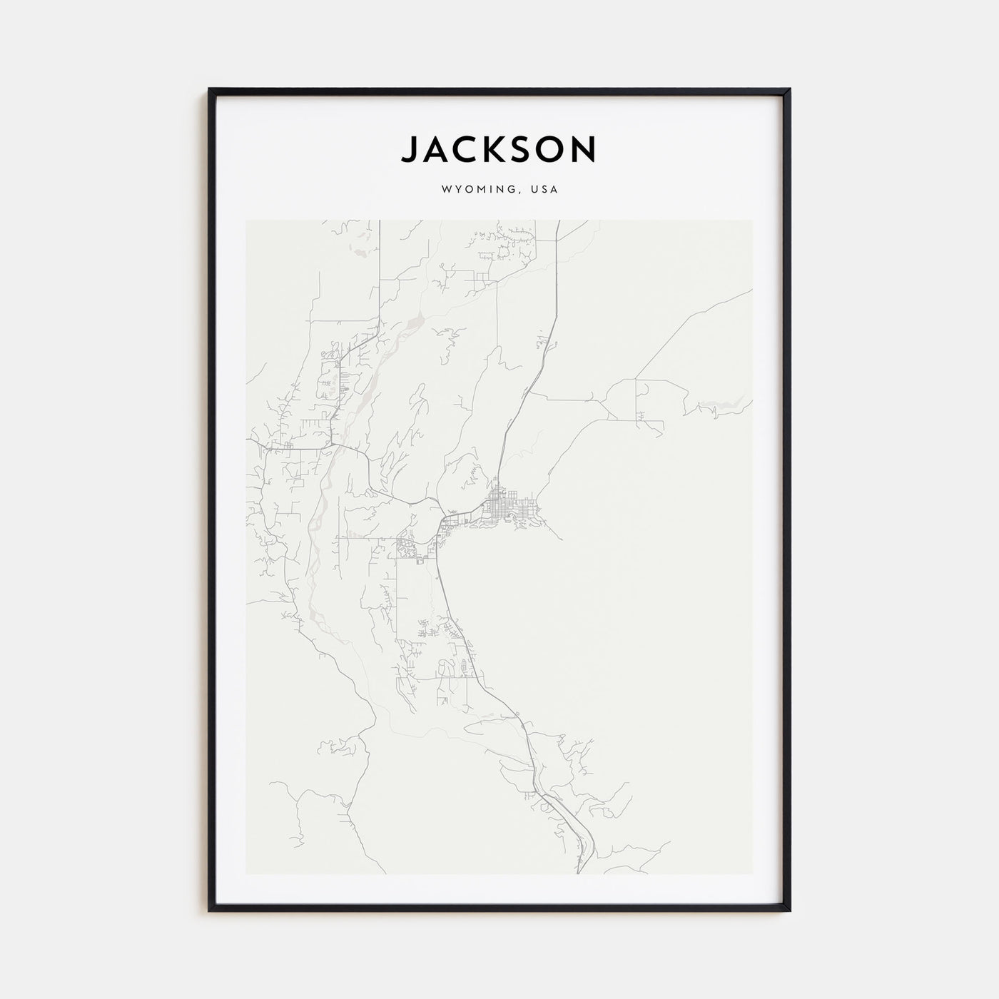 Jackson, Wyoming Map Portrait Poster