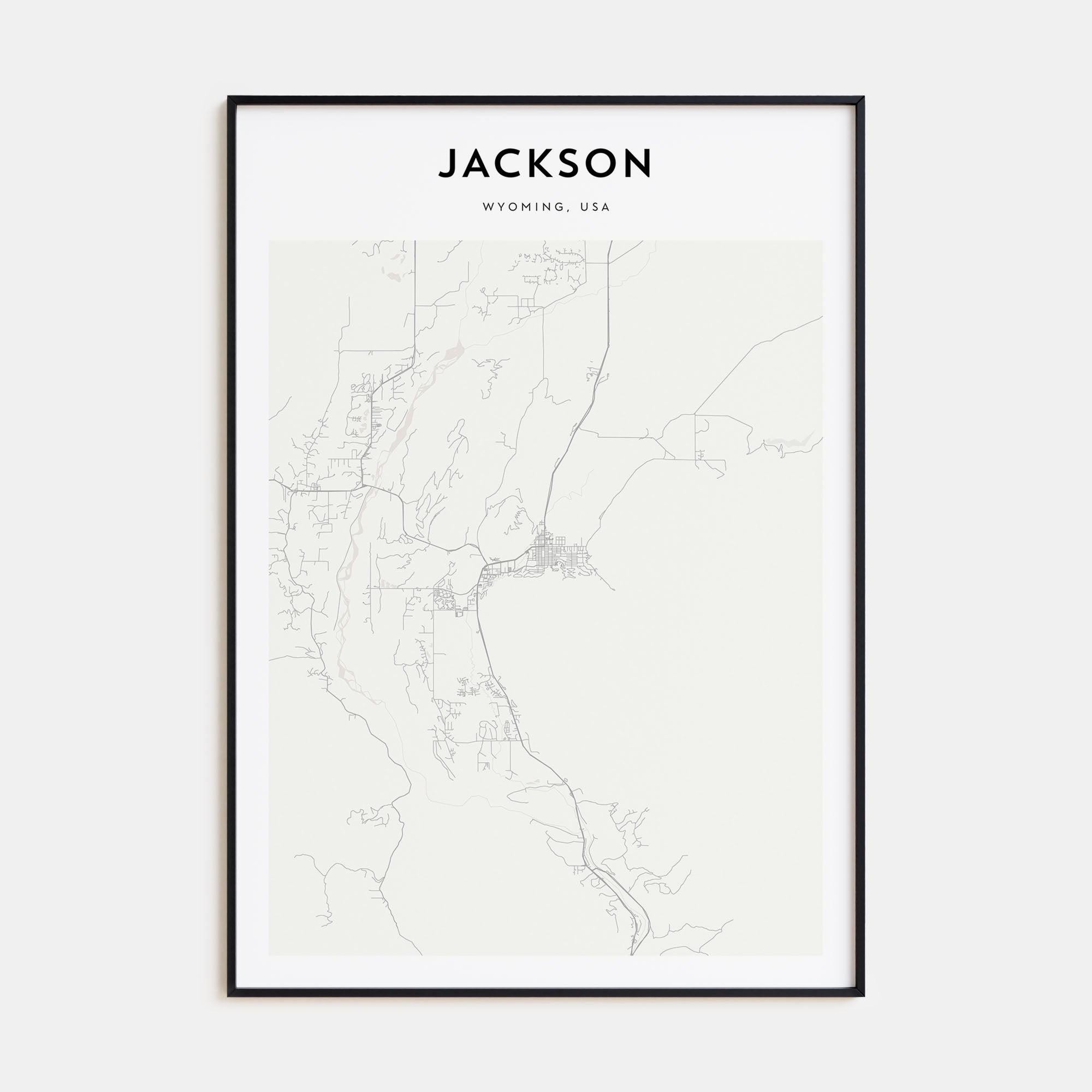 Jackson, Wyoming Map Portrait Poster
