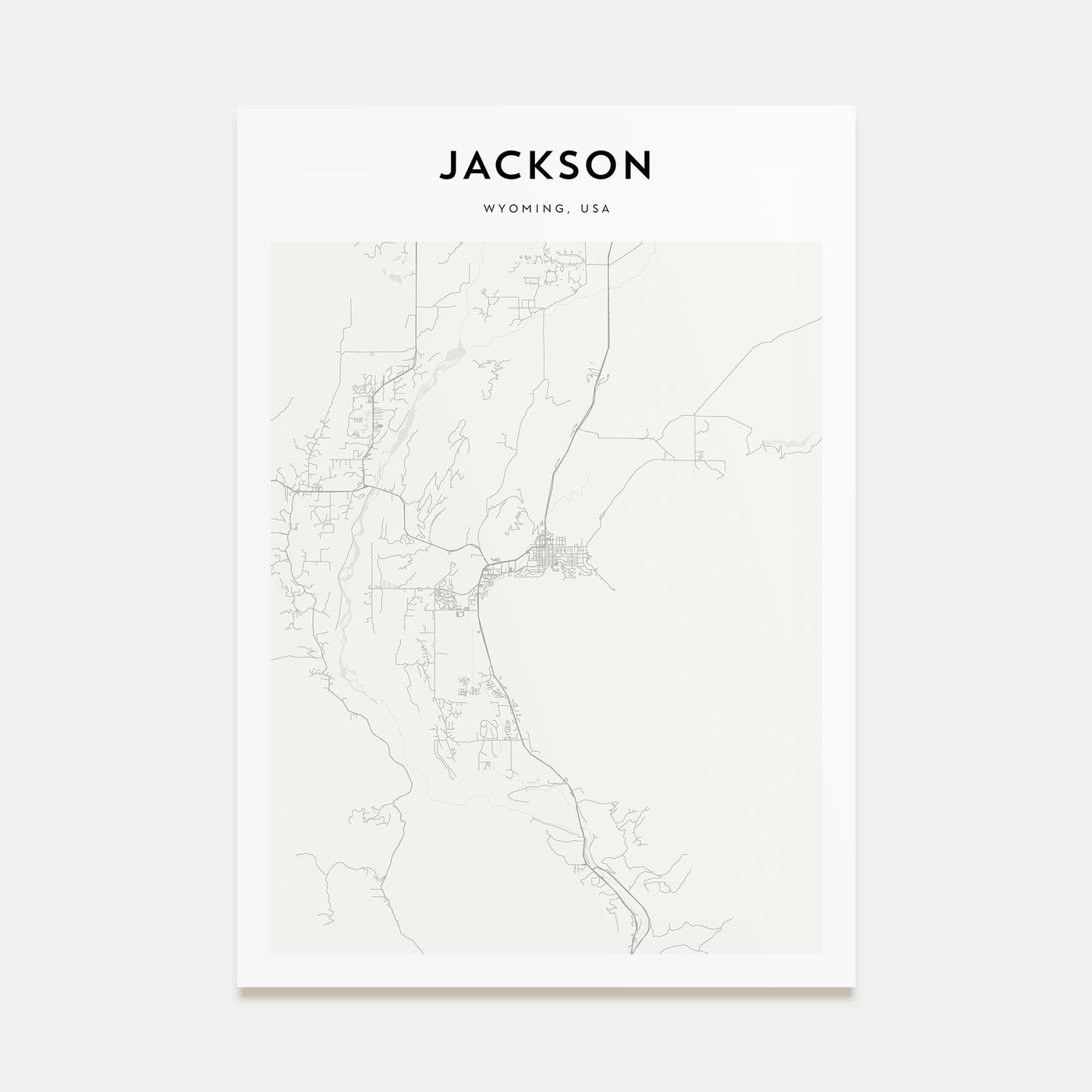 Jackson, Wyoming Map Portrait Poster