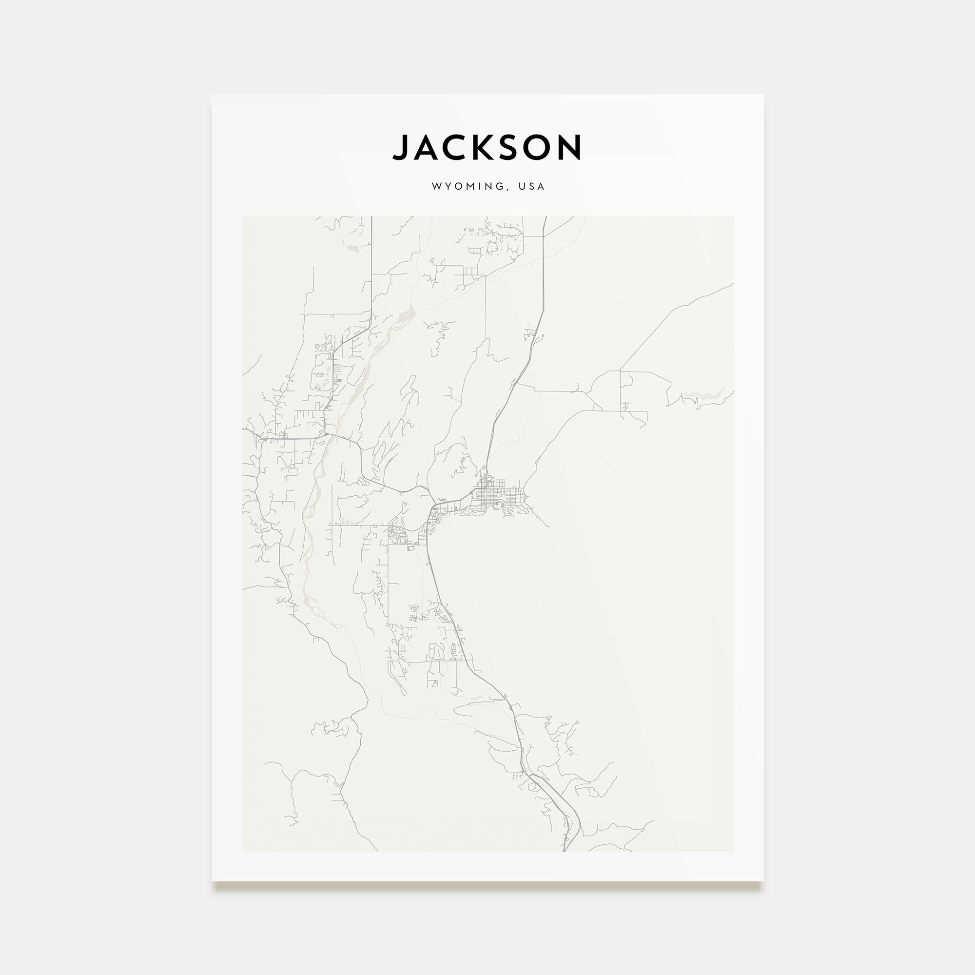Jackson, Wyoming Map Portrait Poster