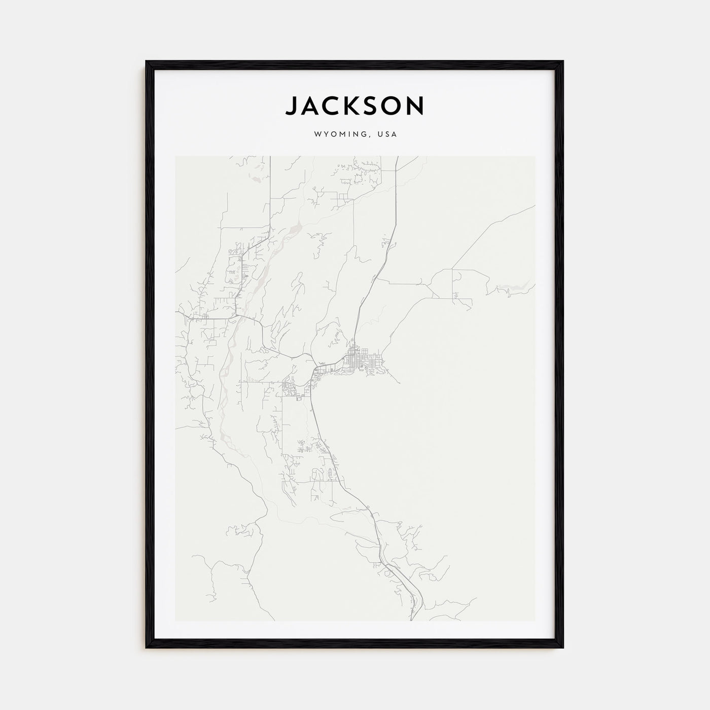 Jackson, Wyoming Map Portrait Poster