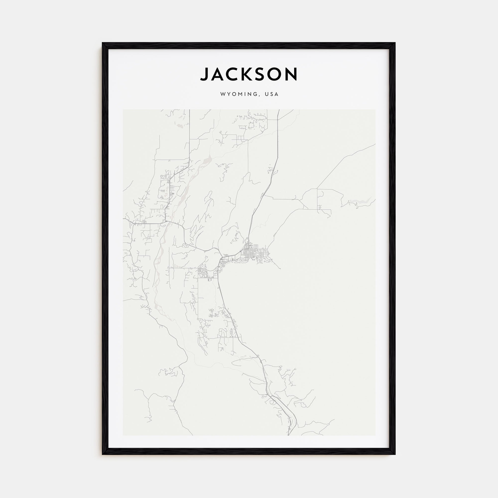 Jackson, Wyoming Map Portrait Poster