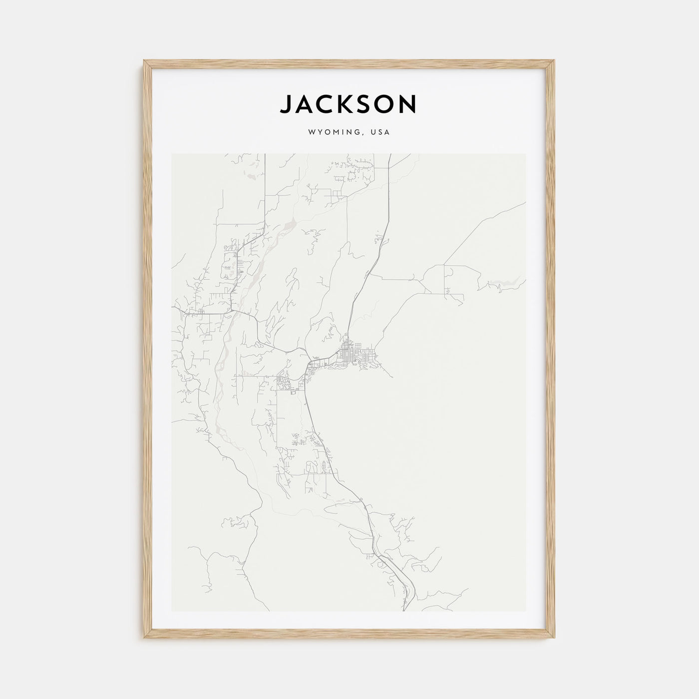 Jackson, Wyoming Map Portrait Poster
