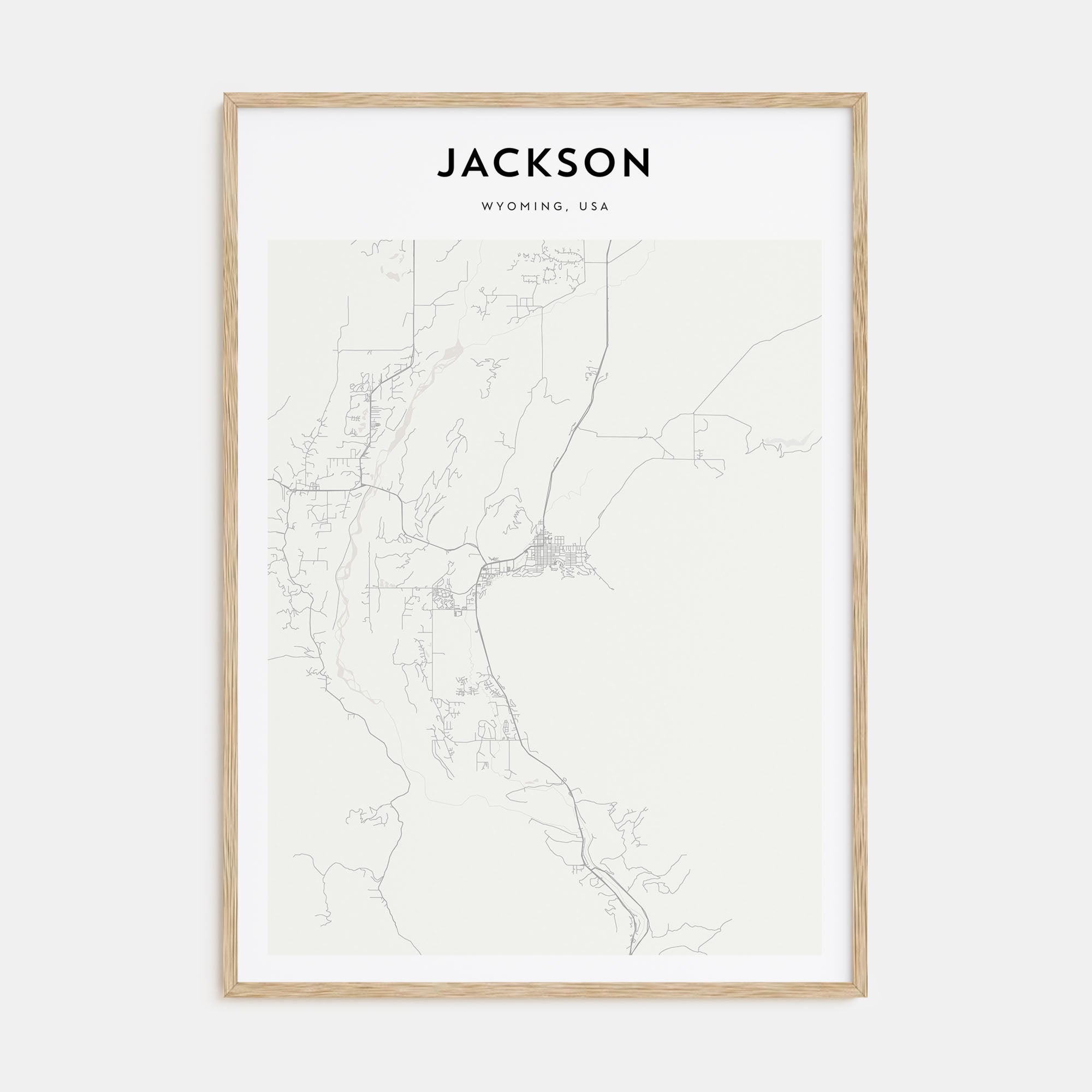 Jackson, Wyoming Map Portrait Poster