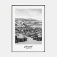 Jackson, Wyoming Portrait B&W Poster