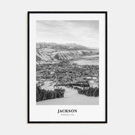 Jackson, Wyoming Portrait B&W Poster