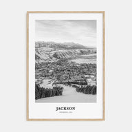 Jackson, Wyoming Portrait B&W Poster