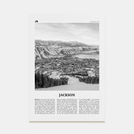 Jackson, Wyoming Travel B&W Poster