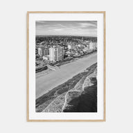 Jacksonville Beach Photo B&W Poster