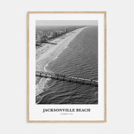 Jacksonville Beach Portrait B&W Poster
