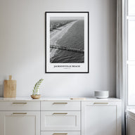 Jacksonville Beach Portrait B&W Poster