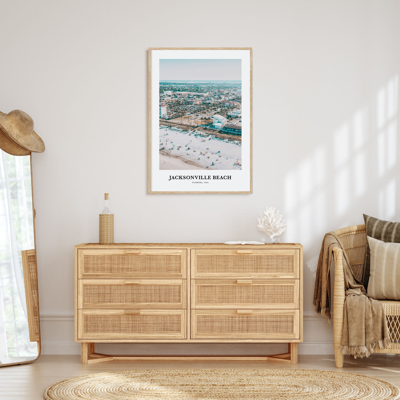 Jacksonville Beach Portrait Color Poster