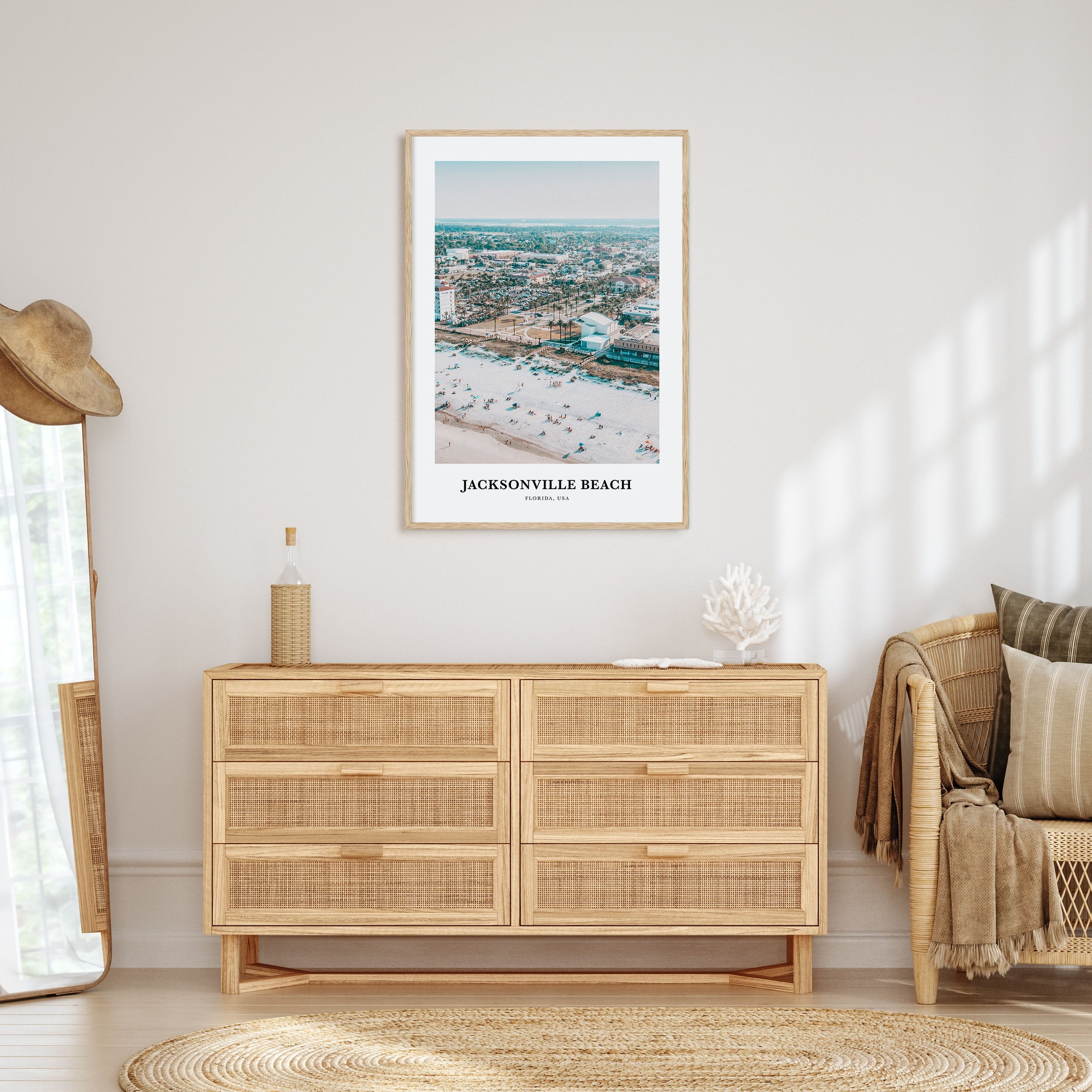 Jacksonville Beach Portrait Color Poster