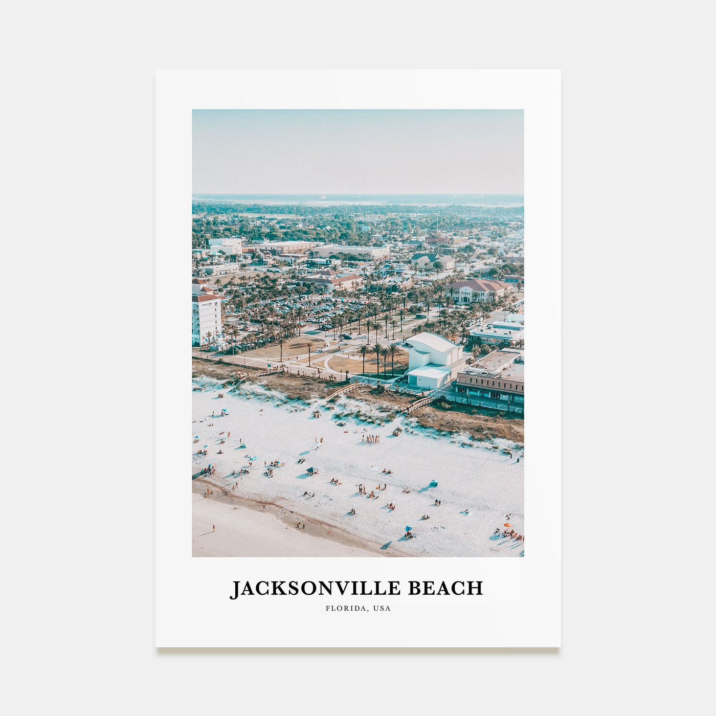 Jacksonville Beach Portrait Color Poster