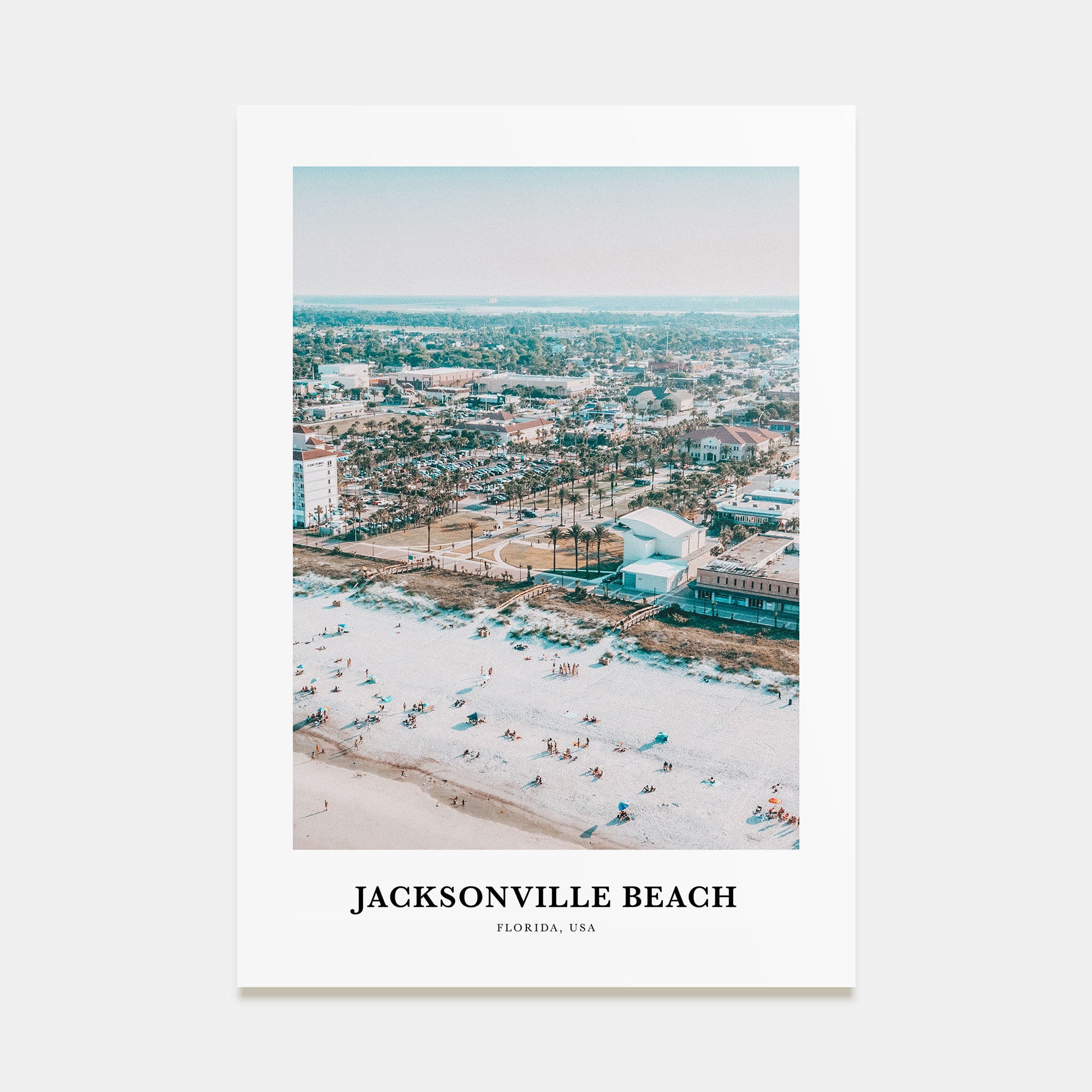 Jacksonville Beach Portrait Color Poster
