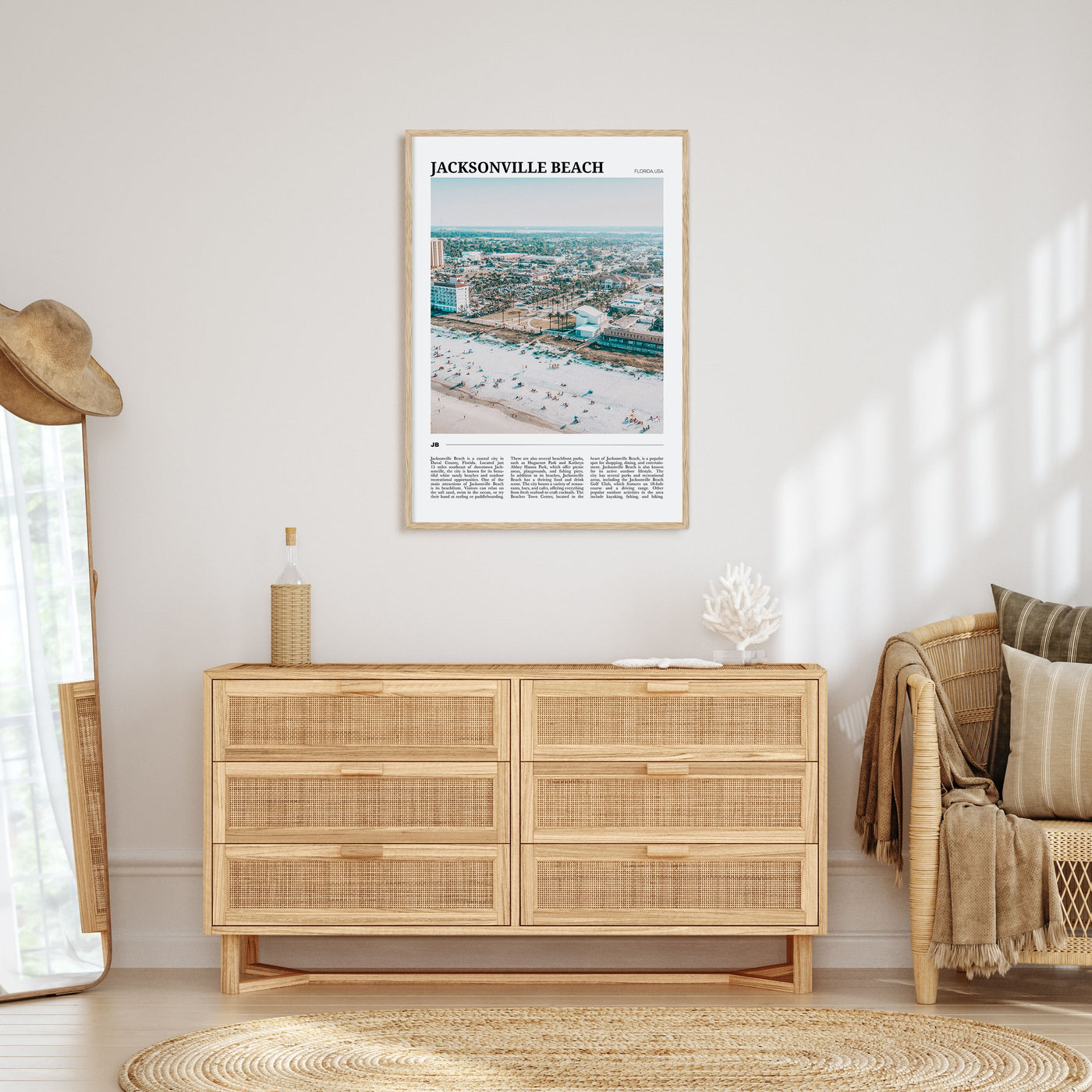 Jacksonville Beach Travel Color Poster