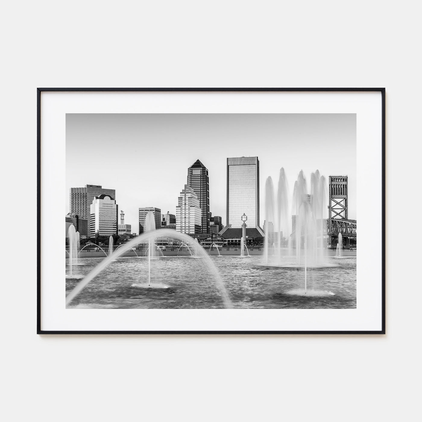 Jacksonville Landscape B&W Poster
