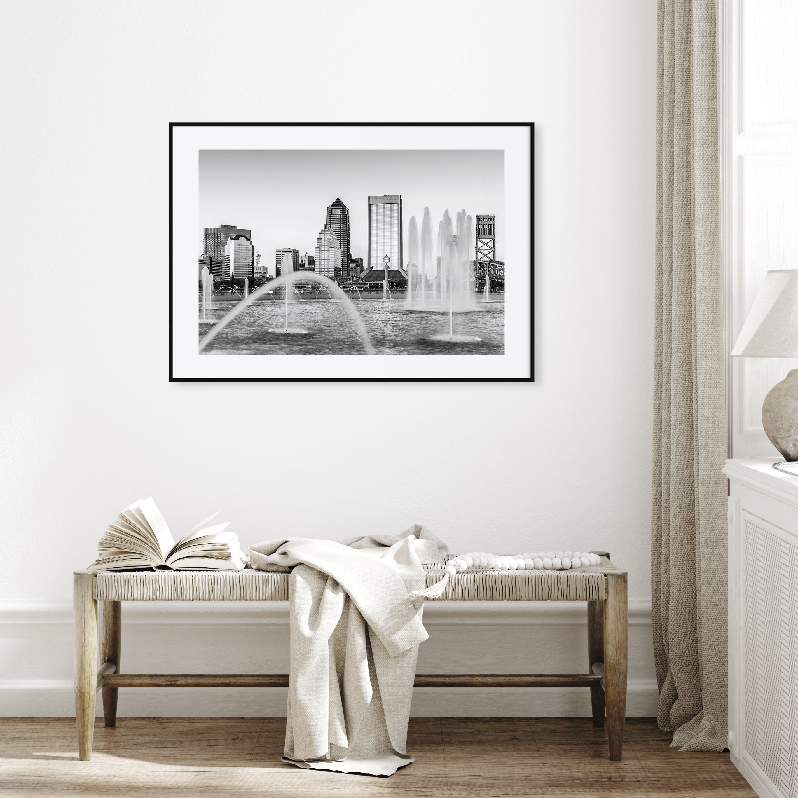 Jacksonville Landscape B&W Poster
