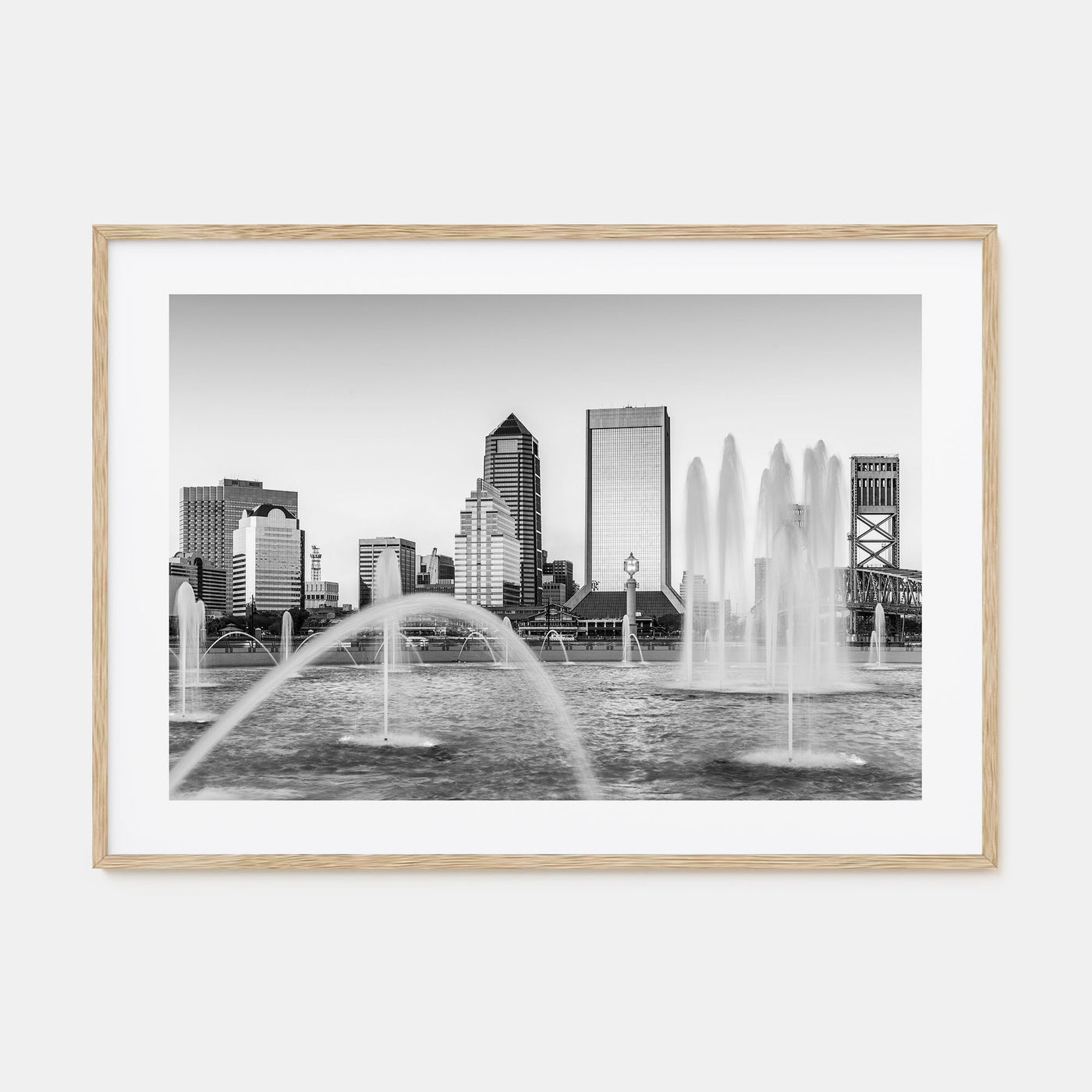 Jacksonville Landscape B&W Poster