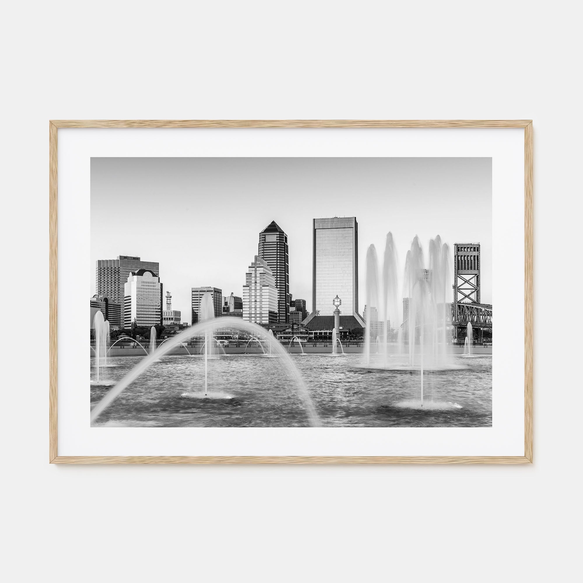 Jacksonville Landscape B&W Poster