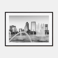 Jacksonville Landscape B&W Poster